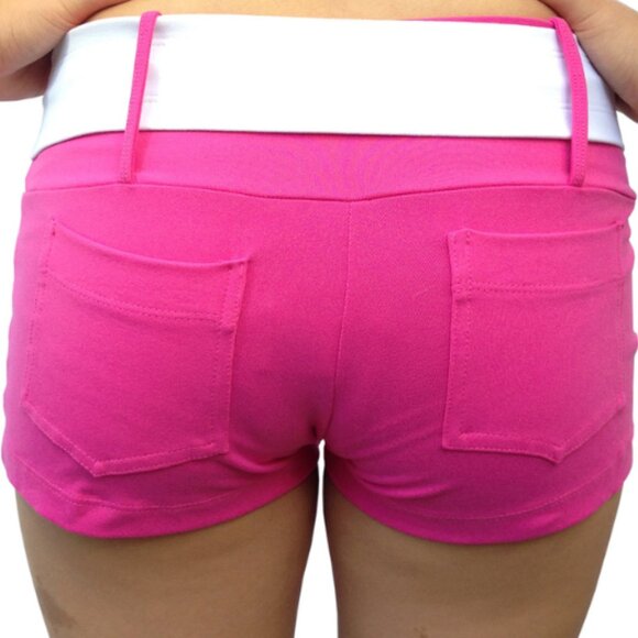 Lino Fushia Shorts with Belt Loops and Back Pockets Size M/L(4 left) &  XS/SM(5) - Picture 2 of 3